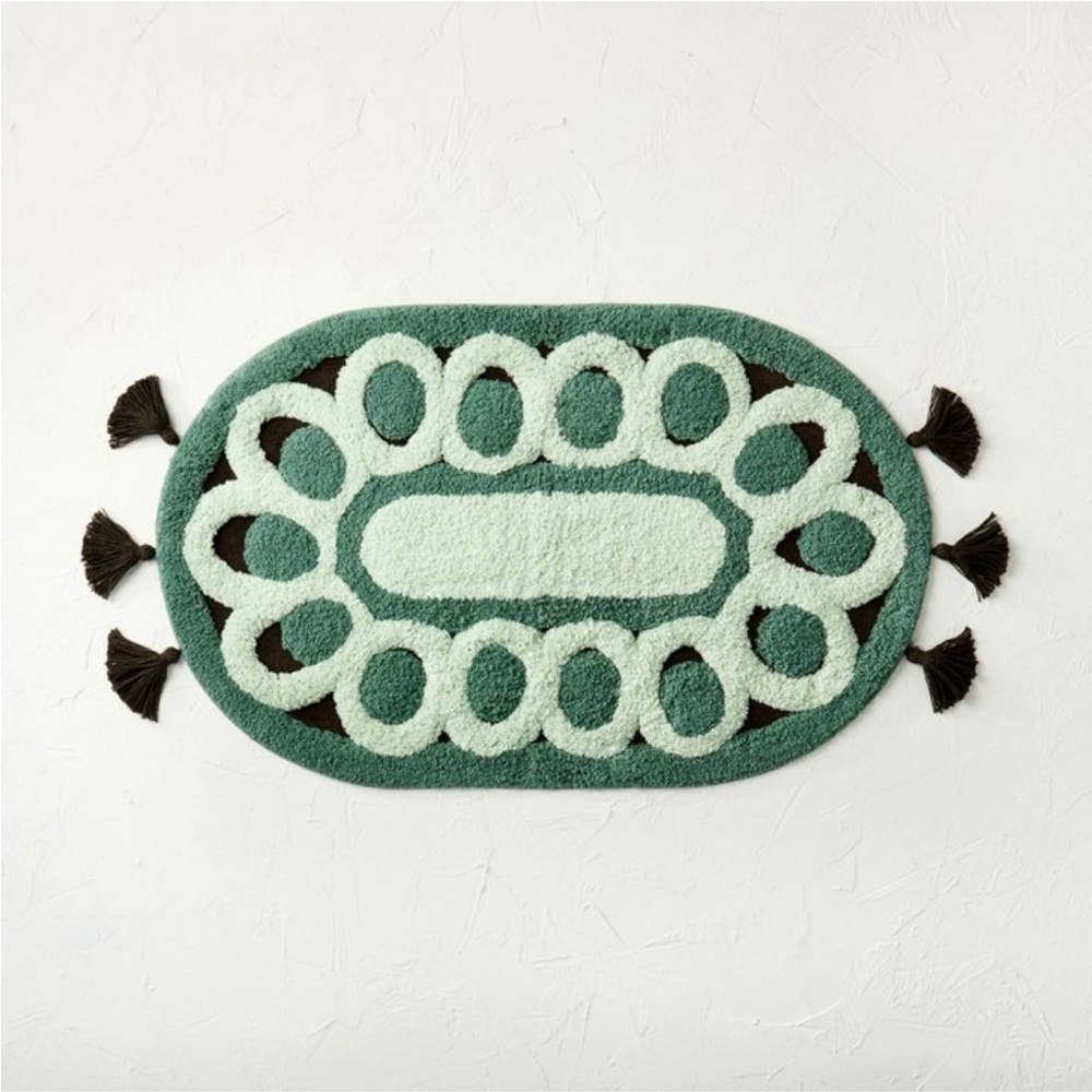 NWT OPALHOUSE + JUNGALOW TASSEL BATH RUG